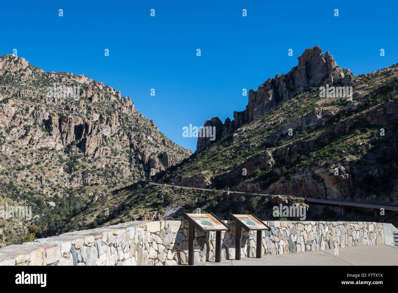 Eine Suche Bereich Mount Lemmon Scenic Highway entlang. Tucson, Arizona, USA. Stockfoto