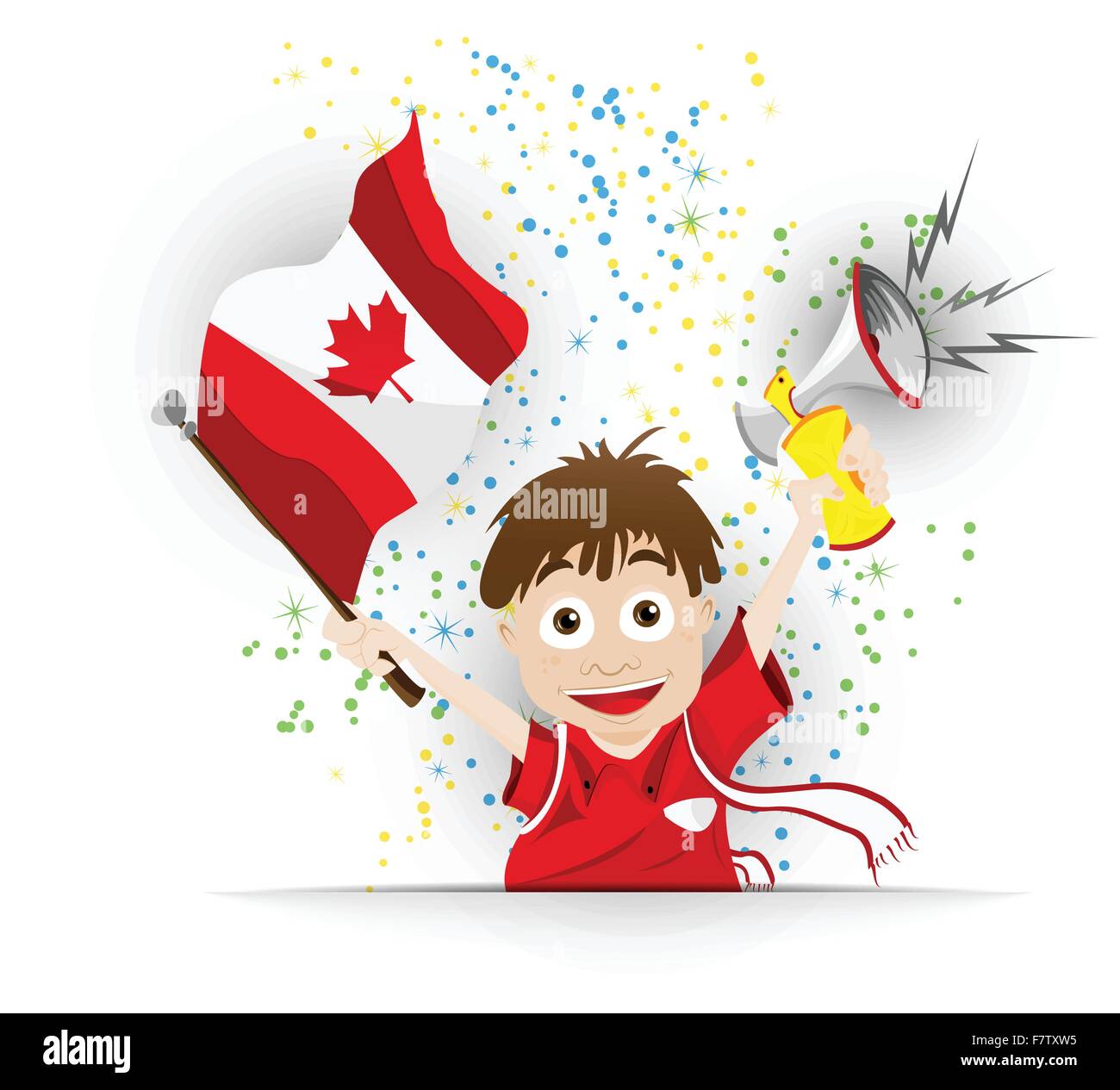 Deutschland Fußball Fan Flagge Cartoon Stock Vektor