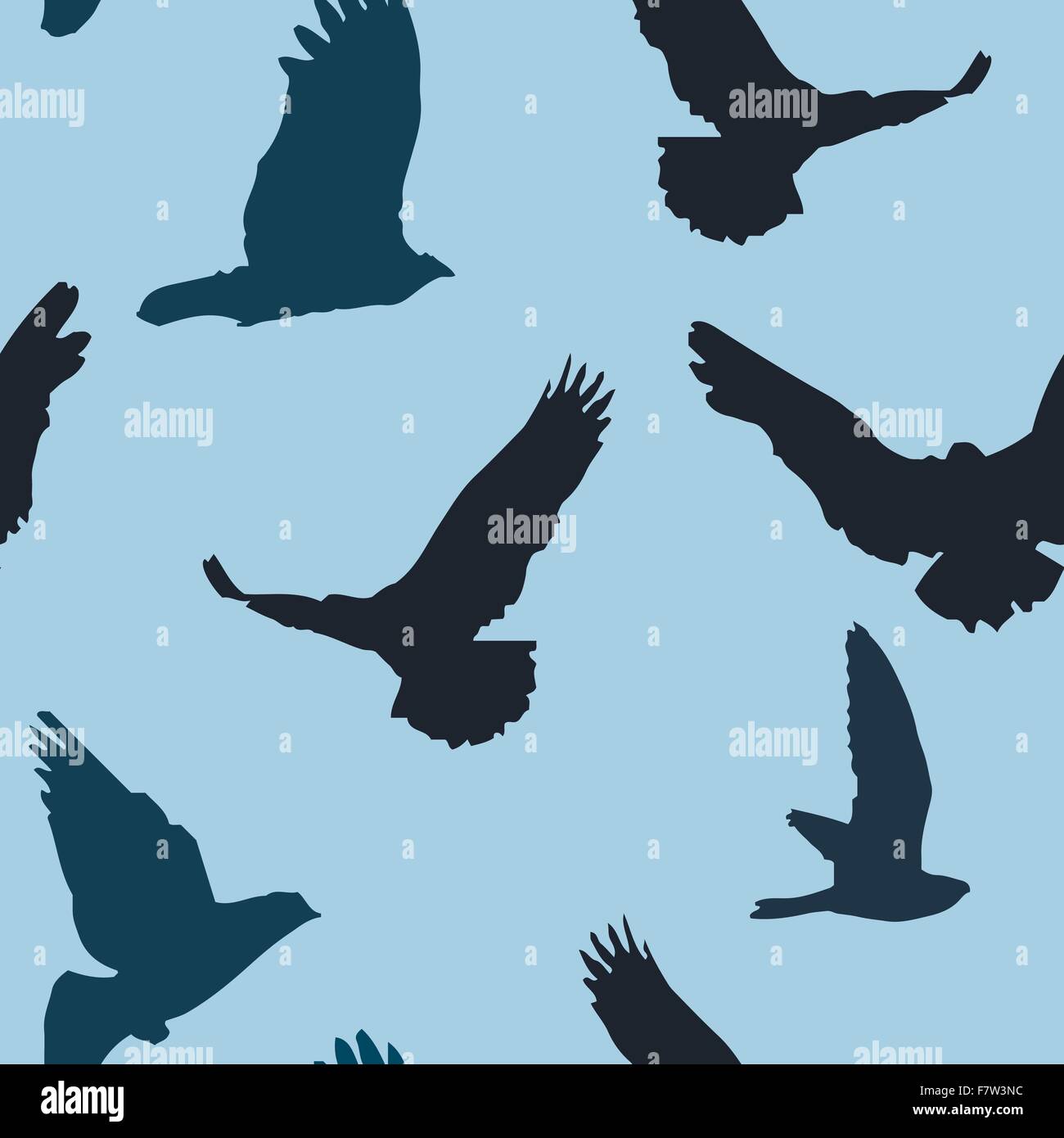 Vögel Hintergrund nahtlose Vektormuster Stock Vektor