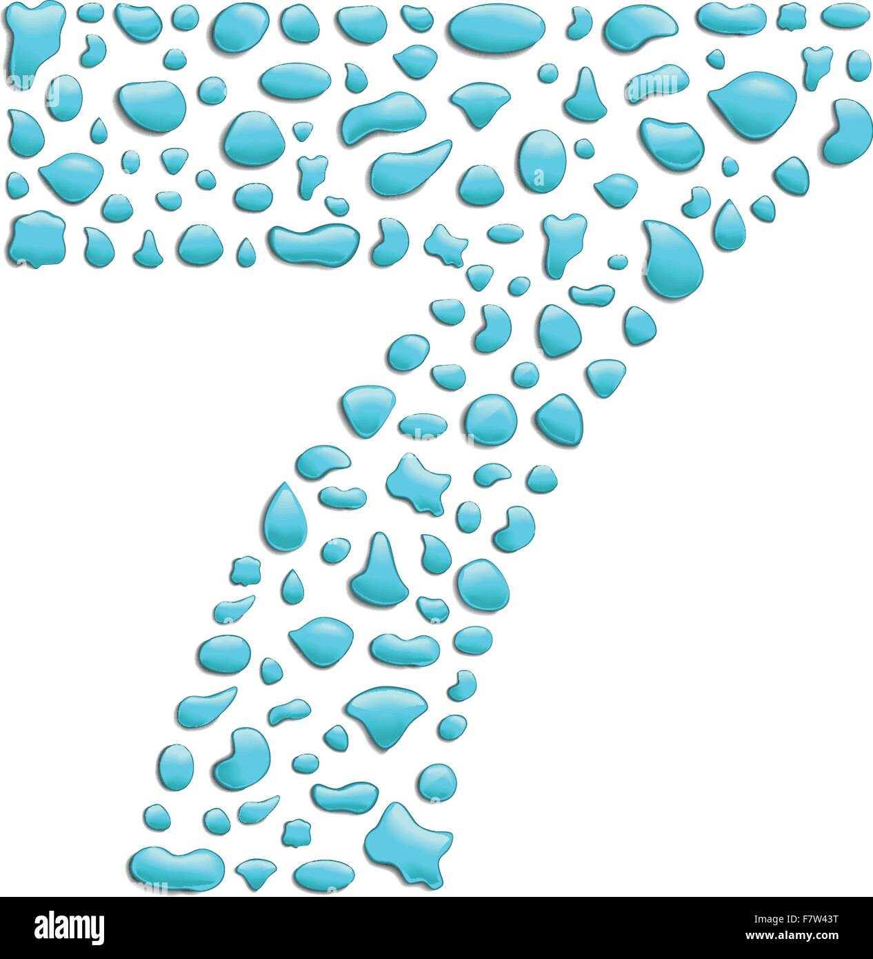 Wasser-Nummer 7 Stock Vektor