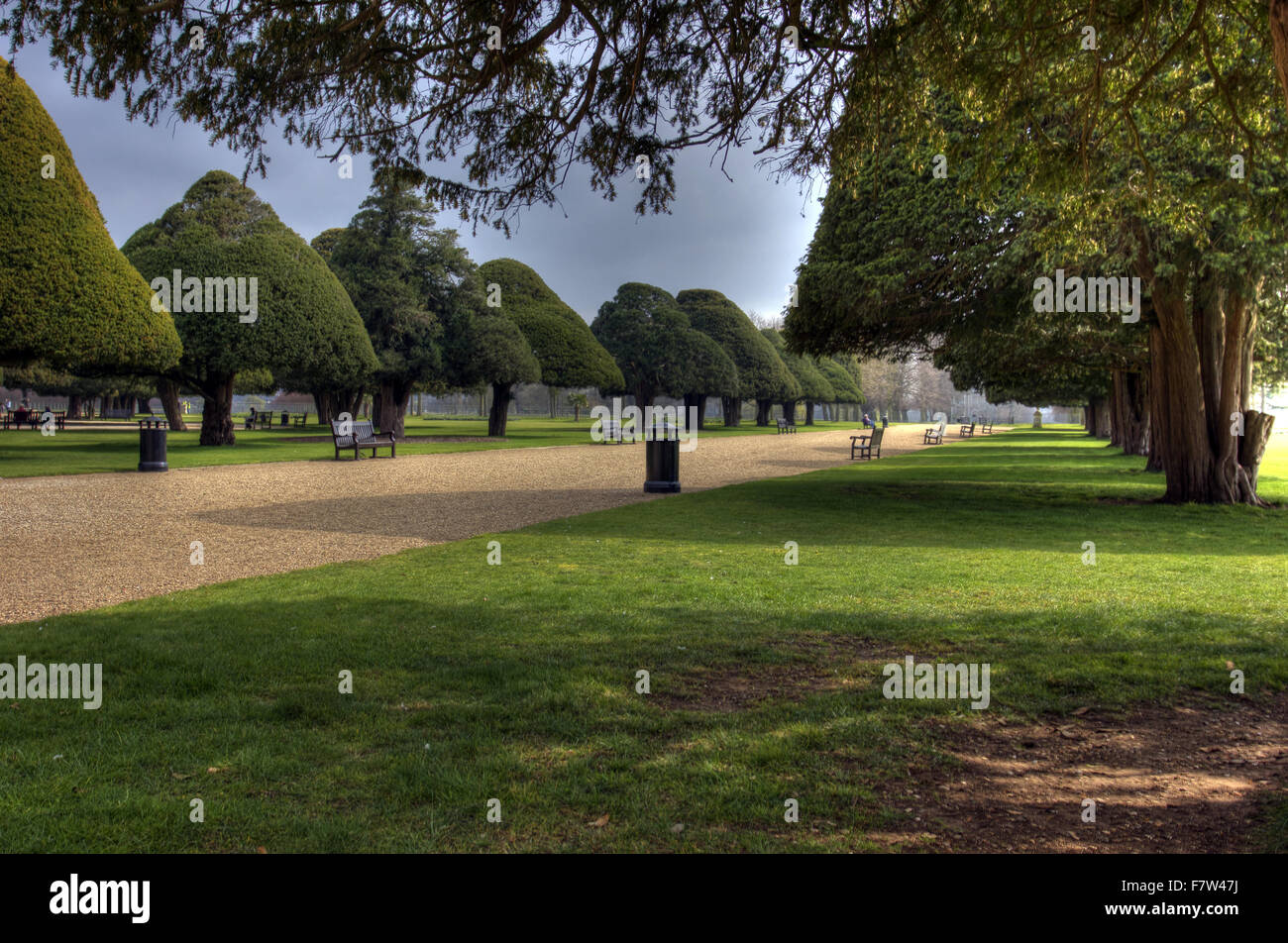 Hampton Court Gärten Stockfoto
