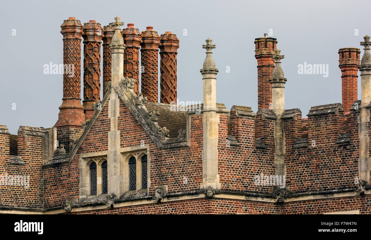 Hampton Court Schornstein Zeile Stockfoto