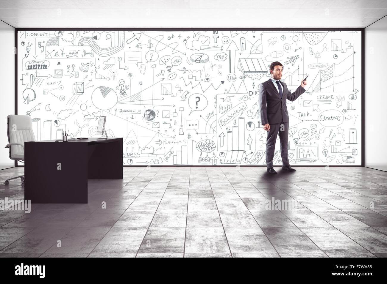 Business-Analyse in einem Büro Stockfoto