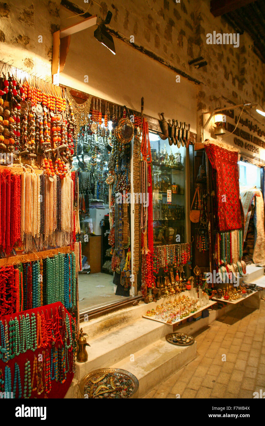 Shop am Strand von Sharjah, Sharjah, Vereinigte Arabische Emirate Stockfoto