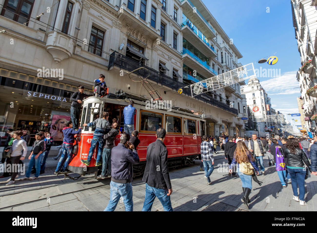 Istiklal Caddesi, Istanbul, Türkei Stockfoto