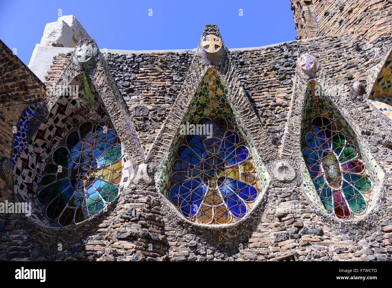 Colonia Güell, Barcelona, Spanien Stockfoto