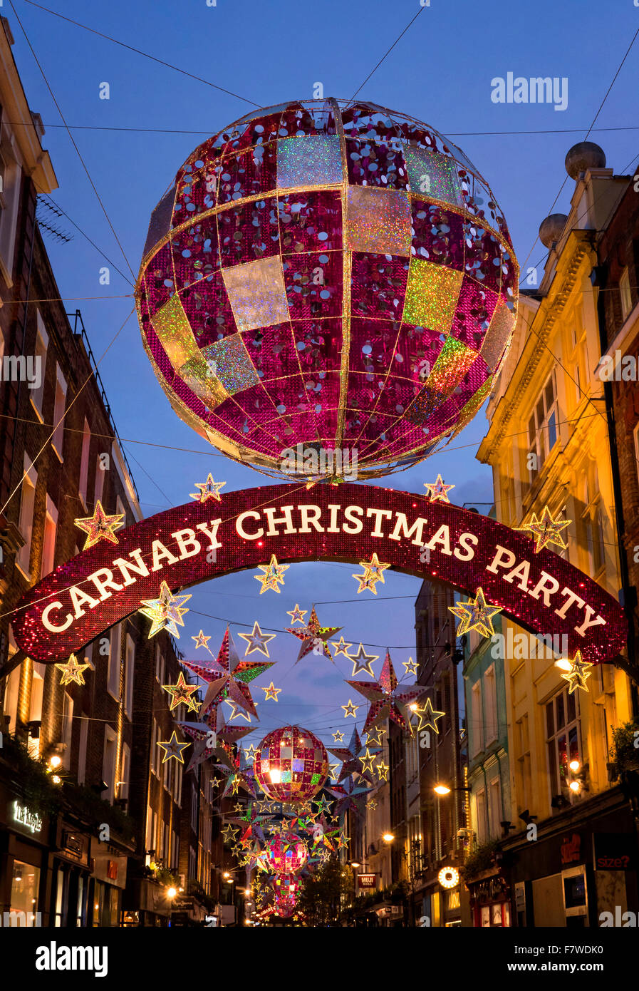 Carnaby Street Christmas Lights 2015.Westminster London UK Stockfoto