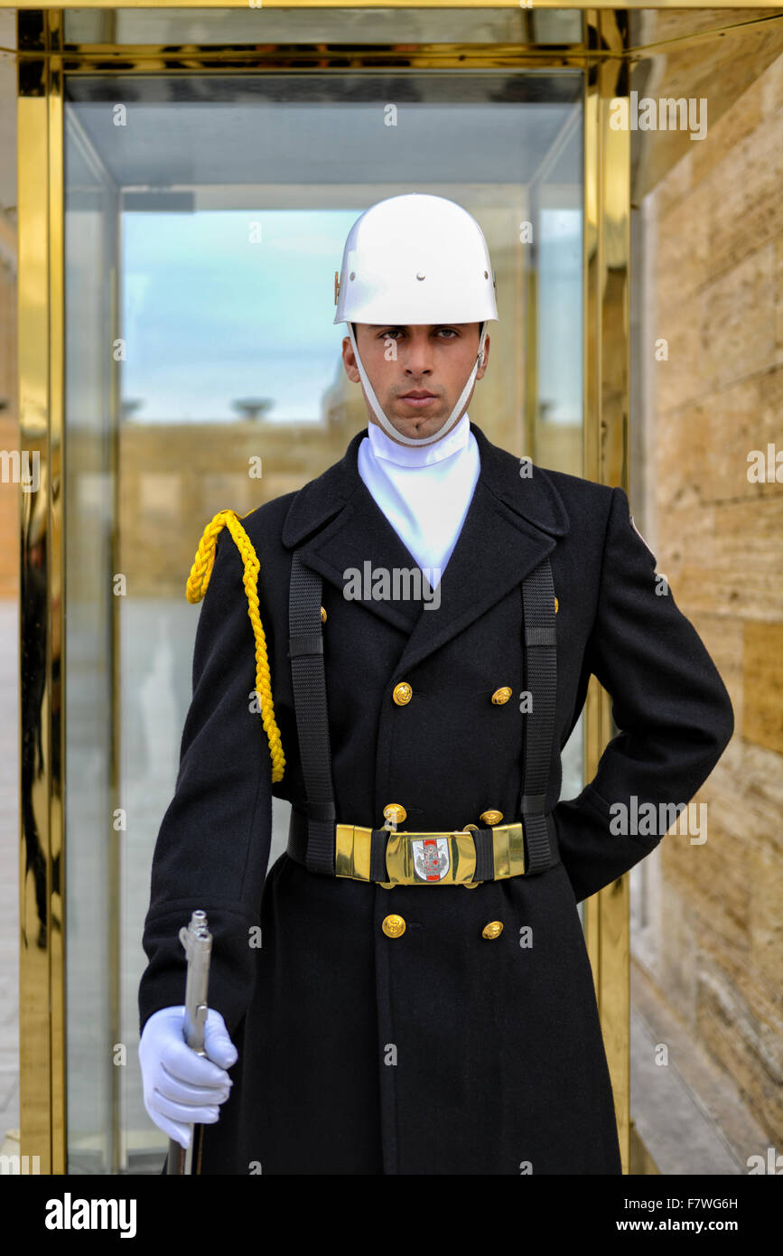 Türkische Armee Soldat in Anitkabir in Ankara, Türkei Stockfoto