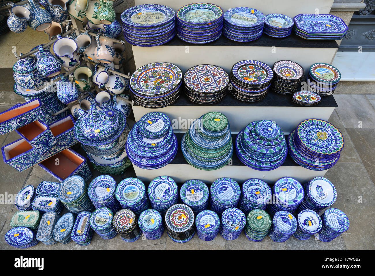 Geschirr-Stall in Granada, Spanien Stockfoto