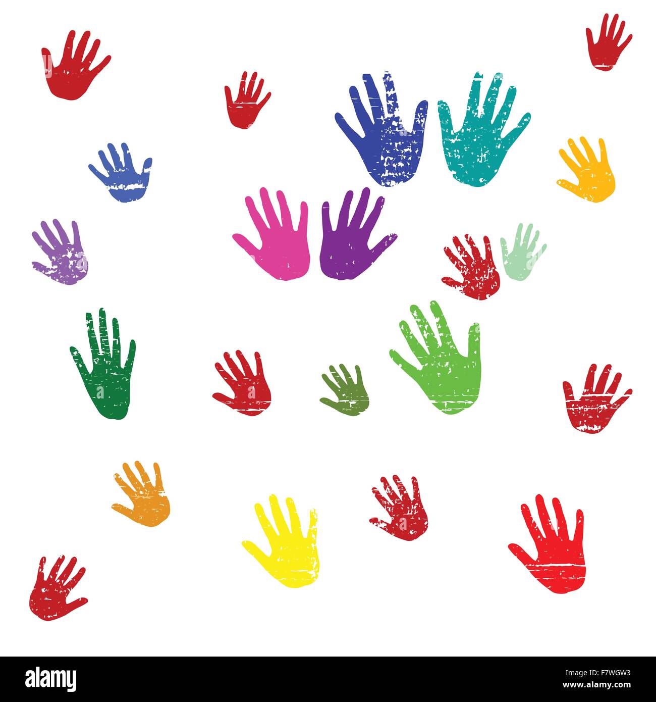 Hände in verschiedenen Farben Stock Vektor