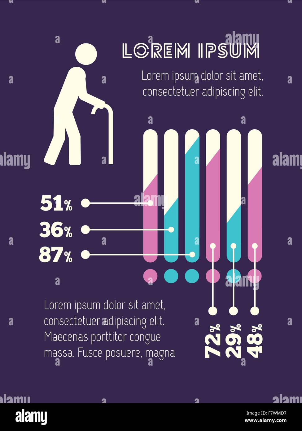 Medizinische Infografik-Element Stock Vektor