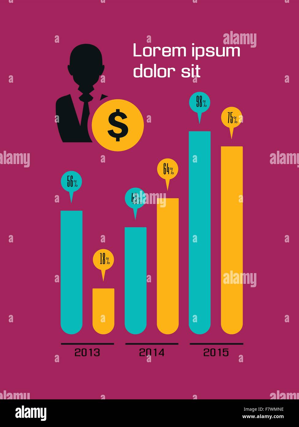 Technologie-Infografik-Element Stock Vektor