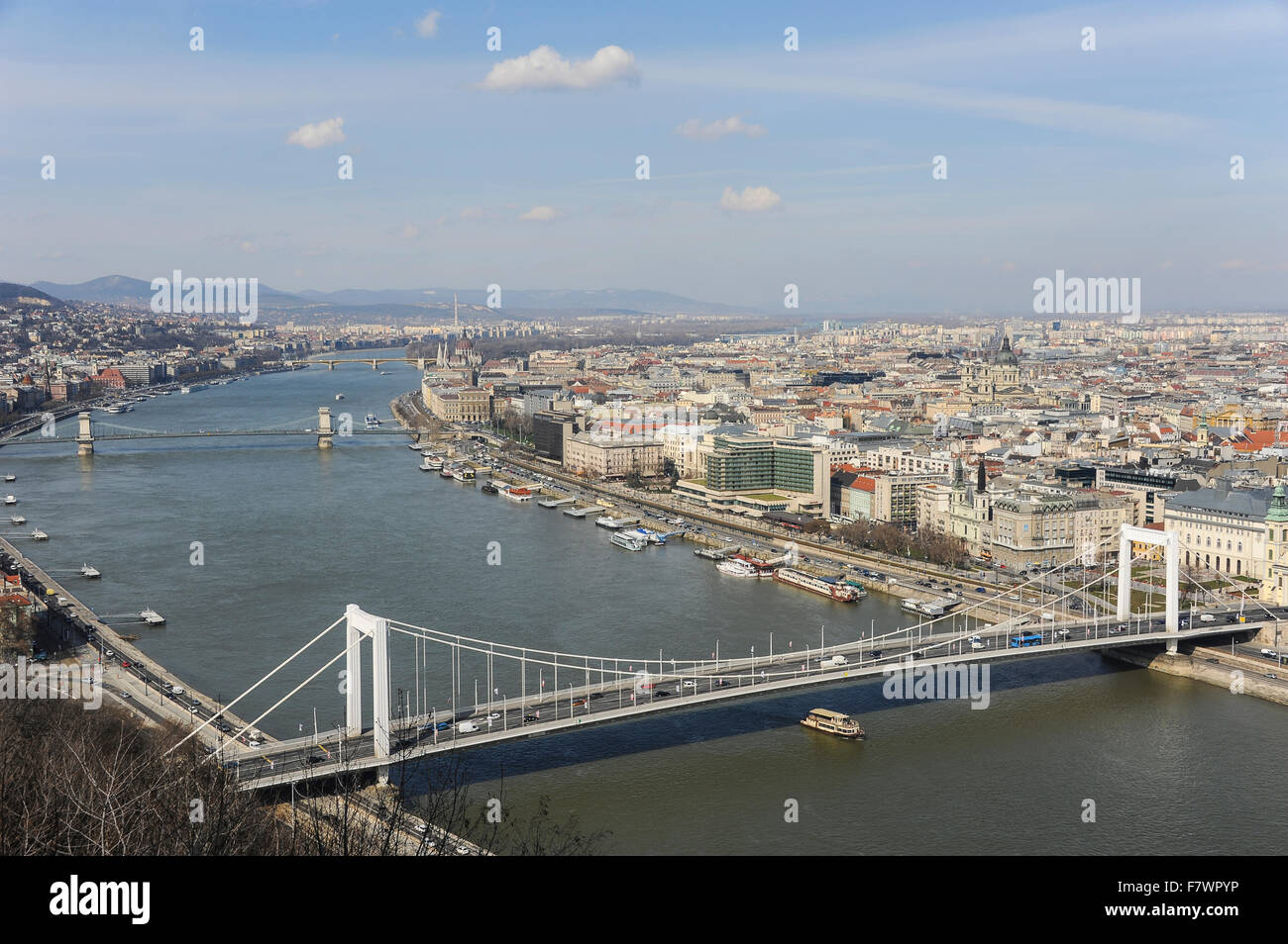 Blick auf die Stadt von Budapest, Ungarn Stockfoto