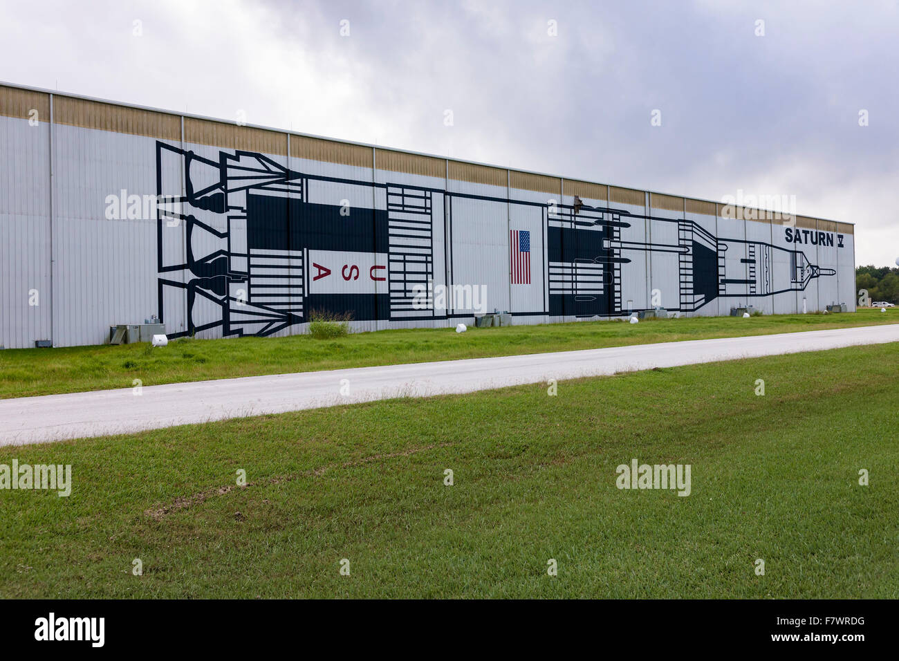 Saturn 5 Display an der Space Centre Huston, Texas. Stockfoto