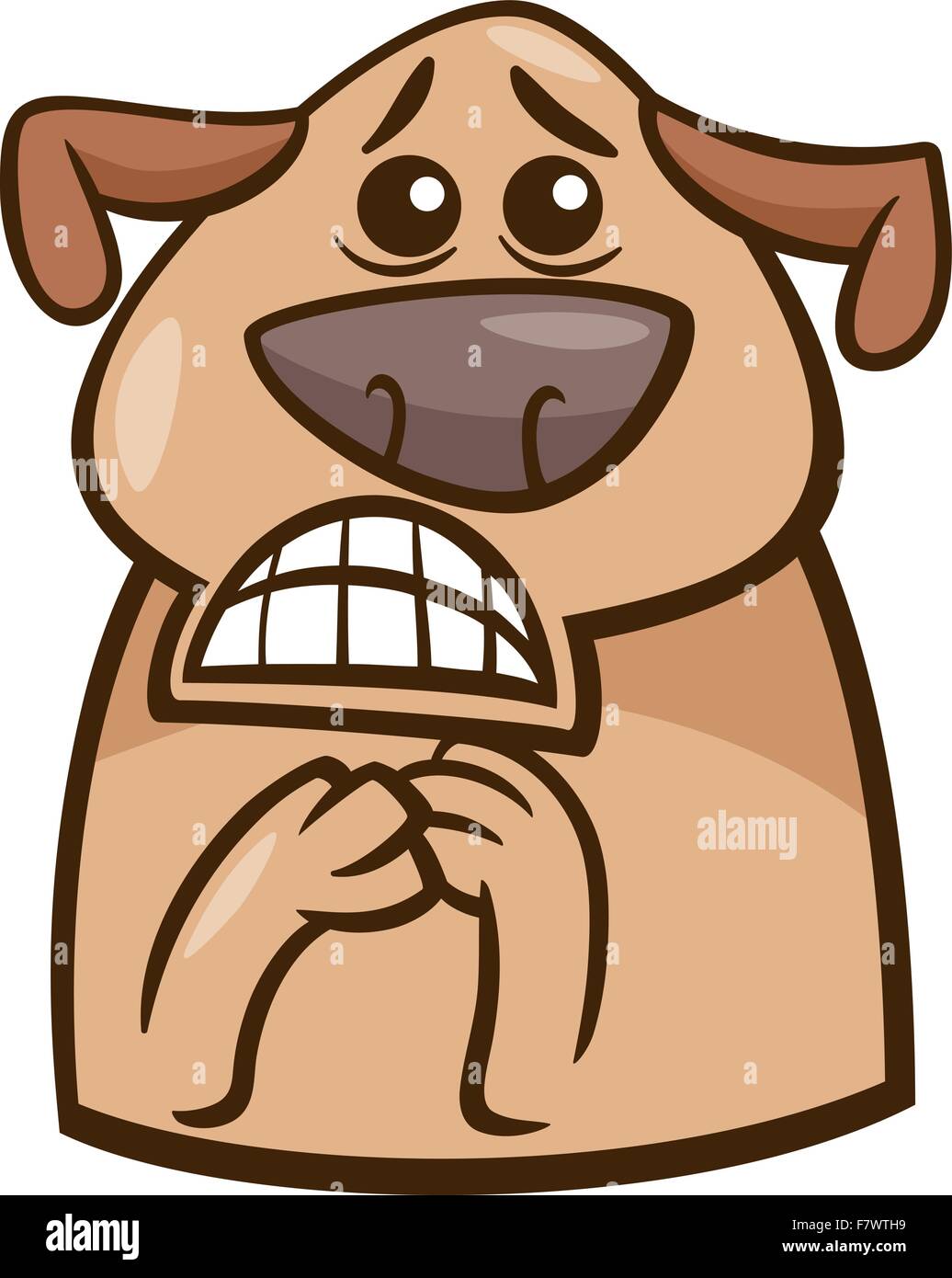 verängstigten Hund Cartoon illustration Stock Vektor