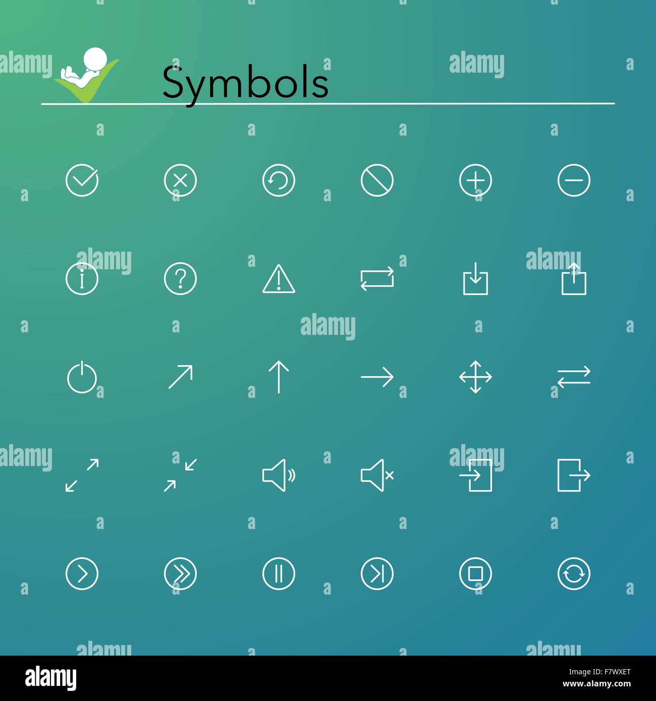 Symbole Linie Symbole Stock Vektor