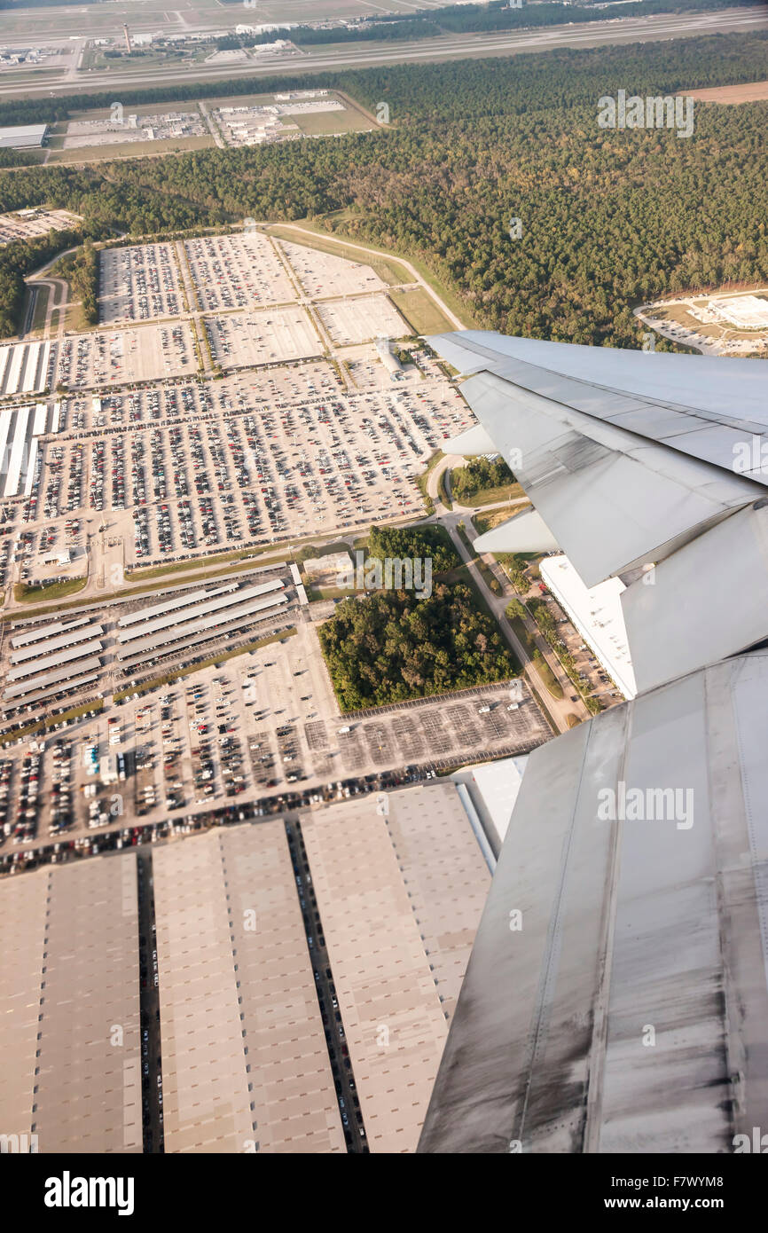 George Bush Intercontinental Airport, Houston, Texas verlassen. Stockfoto