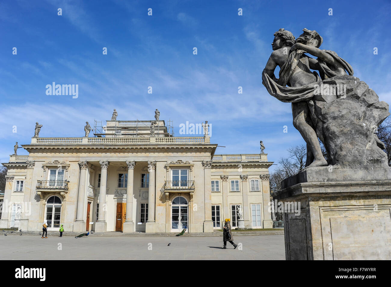 Palast auf dem Wasser in Łazienki kann, Warschau, Polen Stockfoto