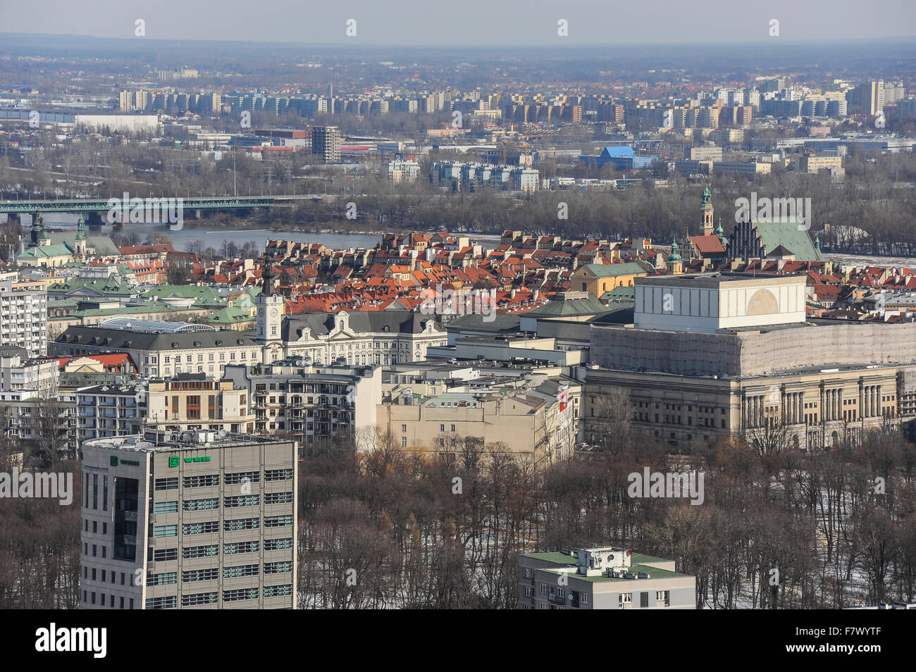 Blick auf die Stadt von Warschau, Polen Stockfoto