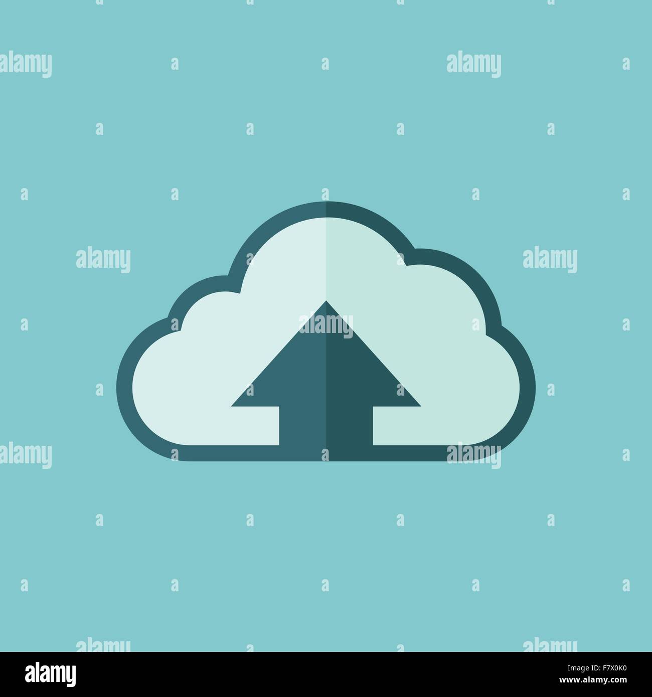 Flache Symbol hochladen Stock Vektor