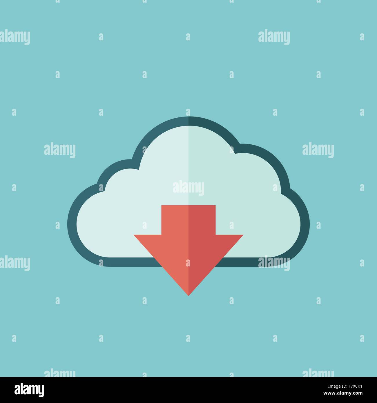 Laden Sie flache Symbol Stock Vektor