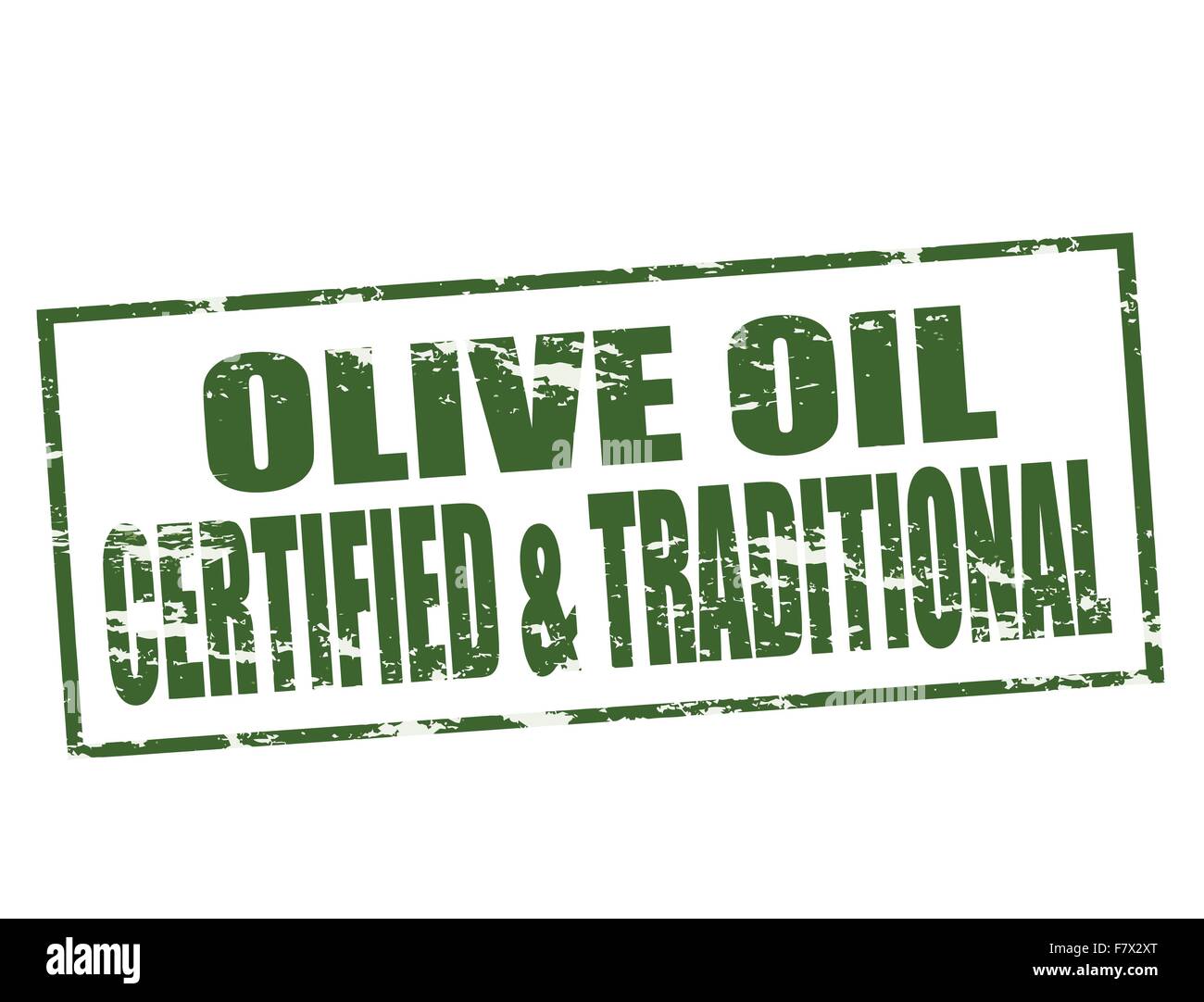 Zertifizierte und traditionellen Olivenöl Stock Vektor