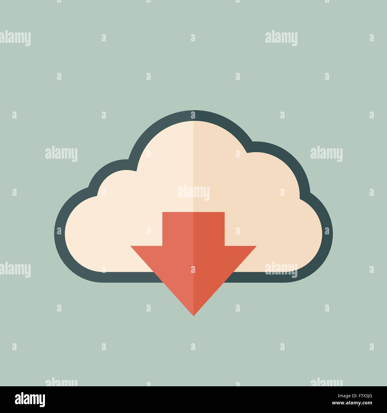 Laden Sie flache Symbol Stock Vektor