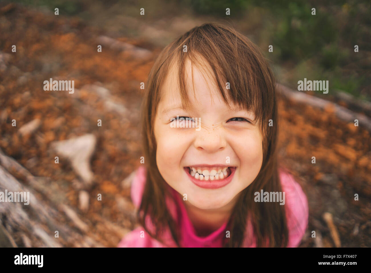 Lächelnde Mädchen Stockfoto