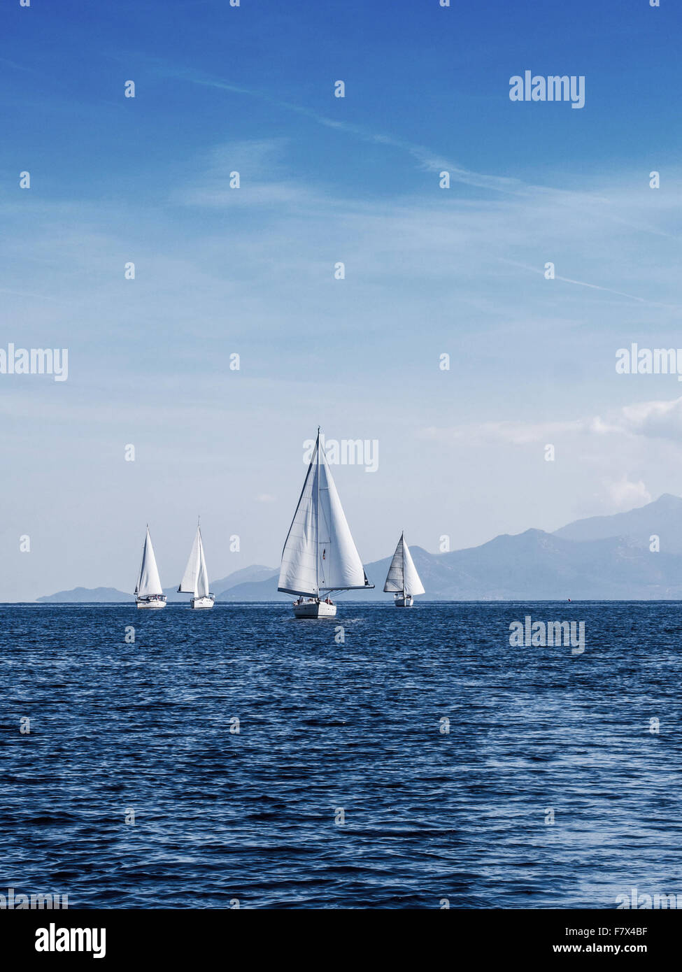 Segelregatta, Thassos, Griechenland Stockfoto