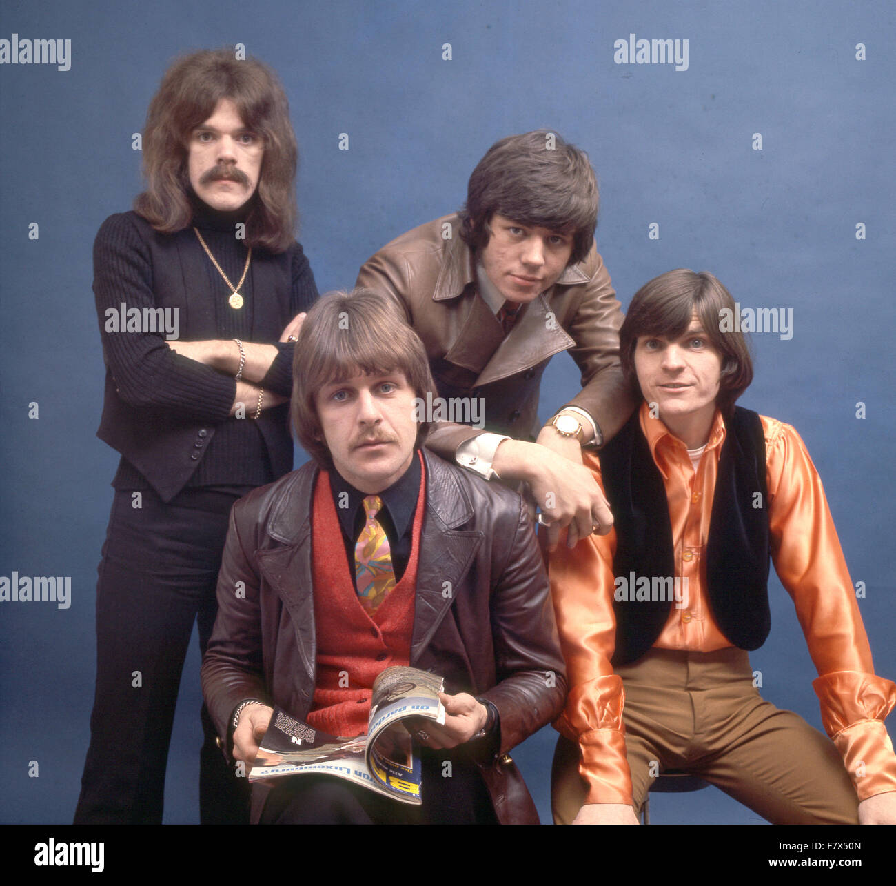 DIE bewegen UK-pop-Gruppe im Mai 1968. Vom linken Roy Wood, Carl Wayne, Bev Bevan, Richard Tandy Stockfoto