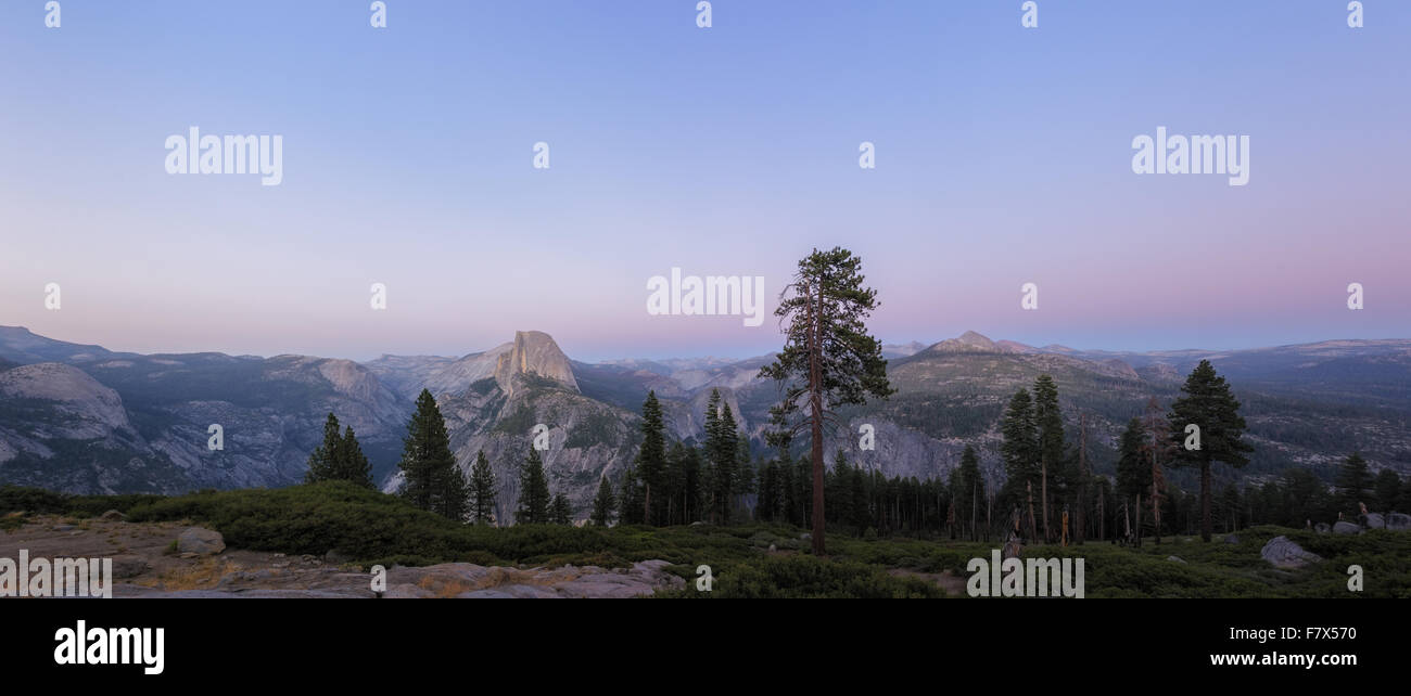 Glacier Point bei Sonnenaufgang, Yosemite Valley, Kalifornien, USA Stockfoto