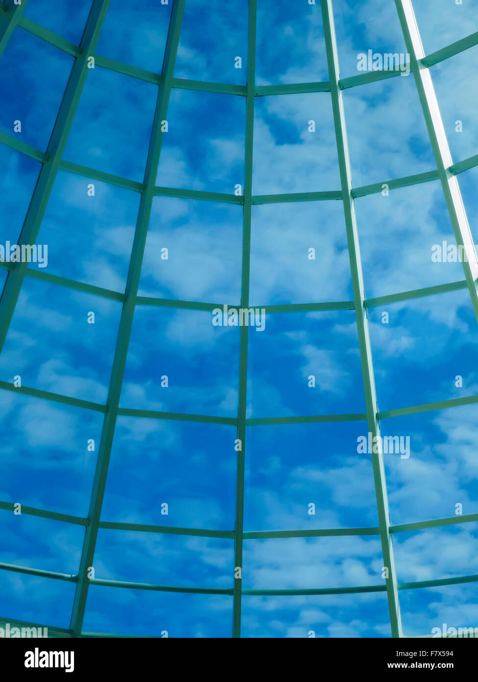 Architektonische Details von einem Oberlicht Stockfoto
