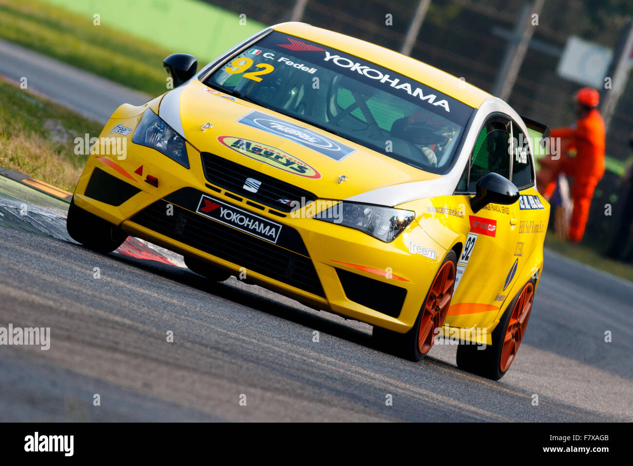 Monza, Italien - 30. Mai 2015: Seat Ibiza-Girasole Team, angetrieben von FEDELI Carlotta während des Seat Ibiza Cup Stockfoto