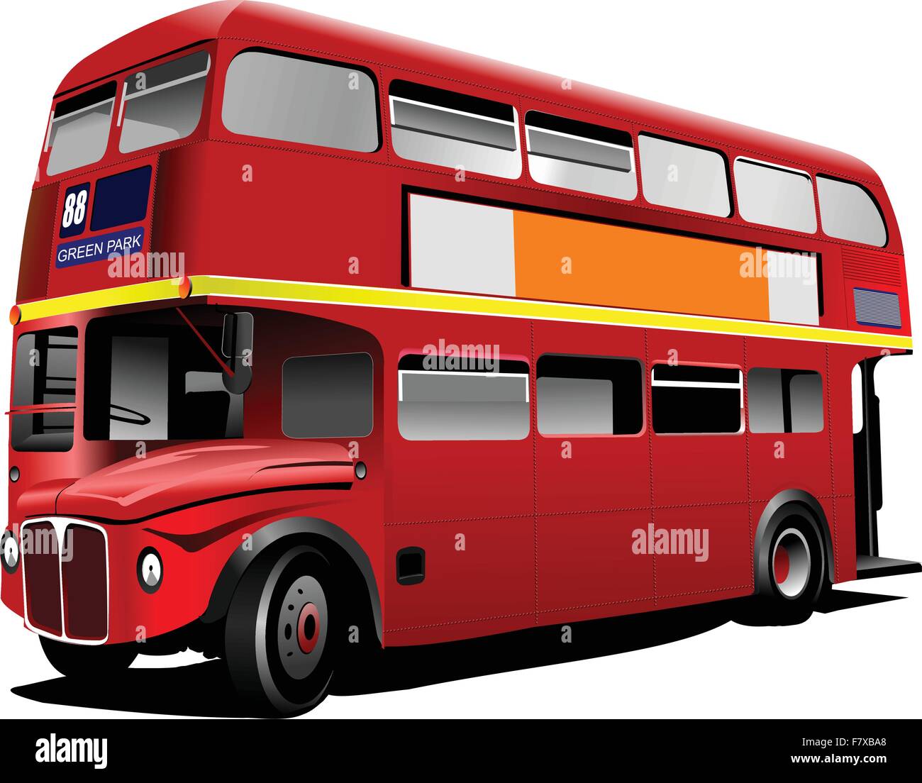 London roten Doppeldeckerbus. Vektor-illustration Stock Vektor