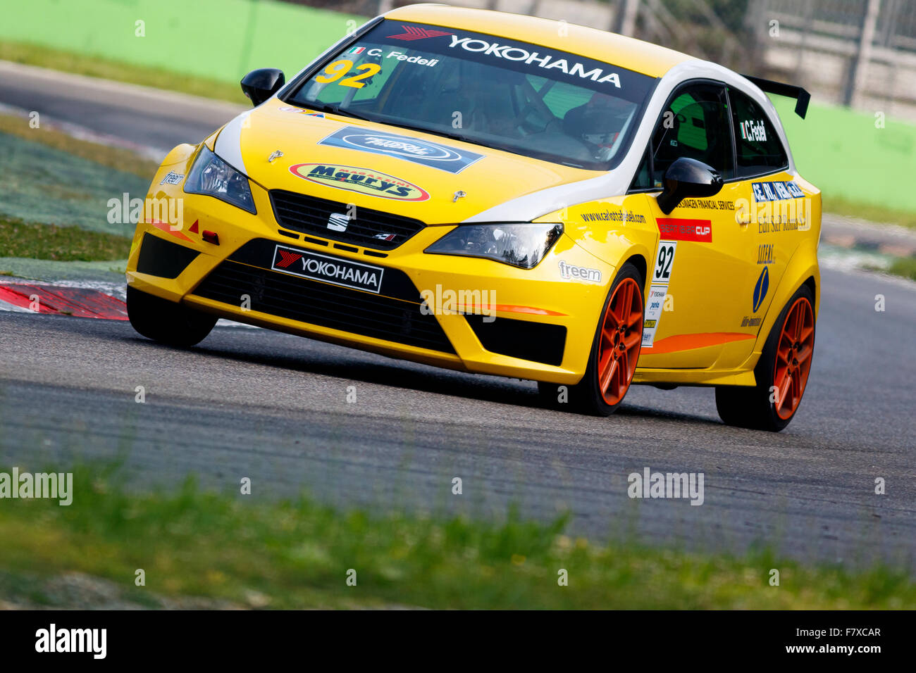 Monza, Italien - 30. Mai 2015: Seat Ibiza-Girasole Team, angetrieben von FEDELI Carlotta während des Seat Ibiza Cup Stockfoto