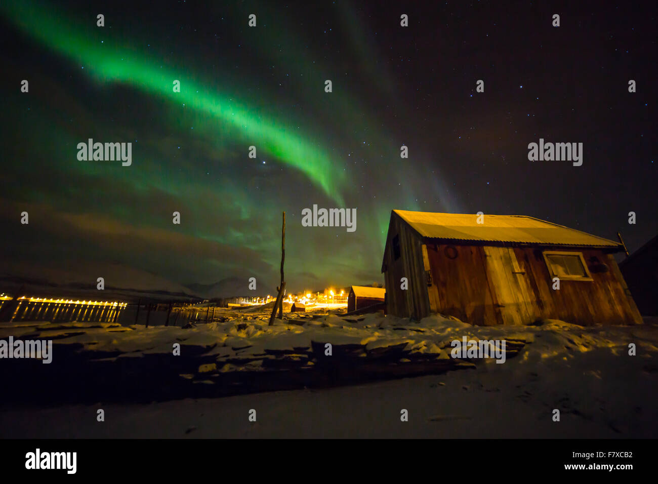 Aurore in Norwegen Stockfoto