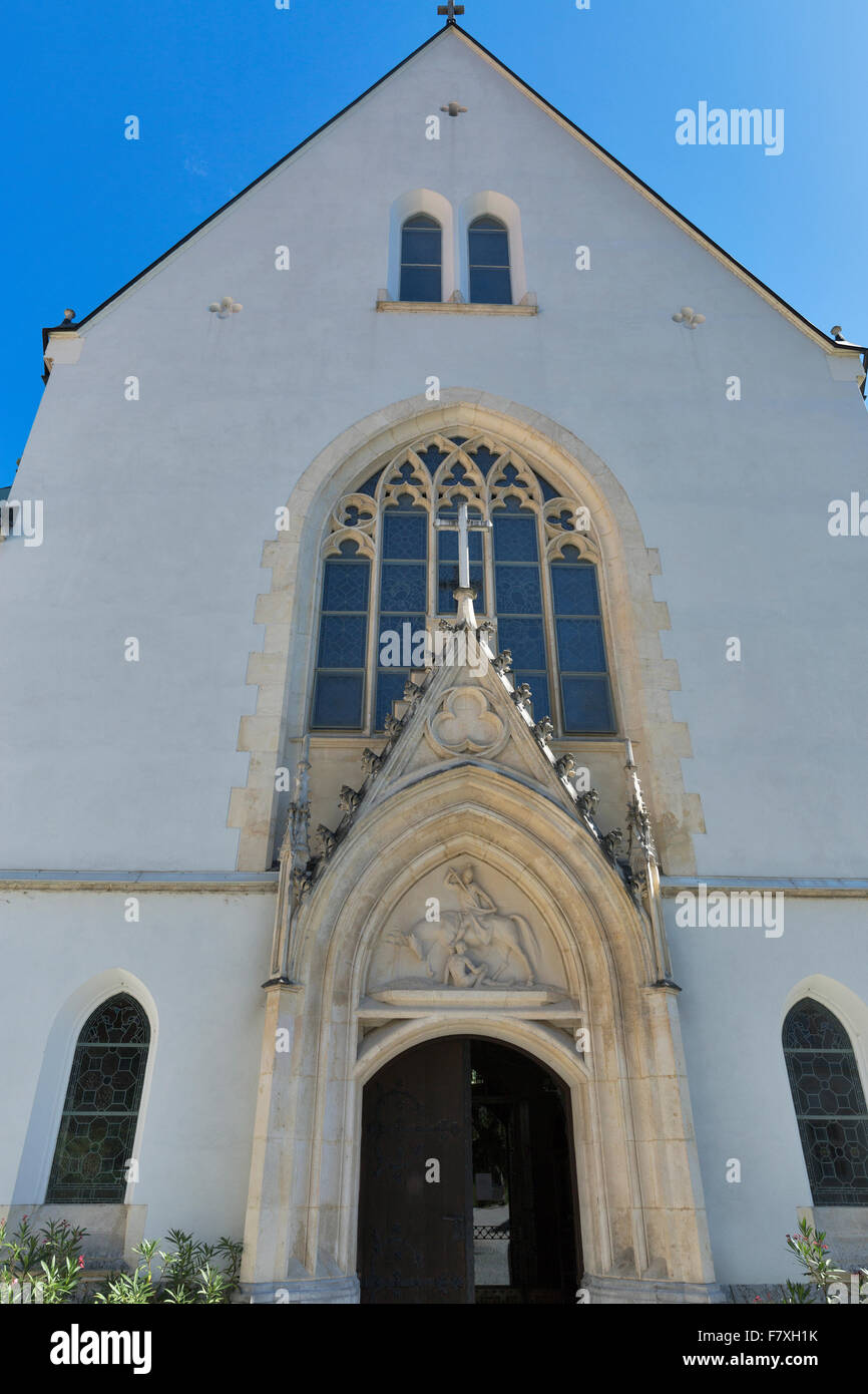 Neo gotischen Pfarrkirche Sankt Martin am Bleder See in Slowenien Stockfoto
