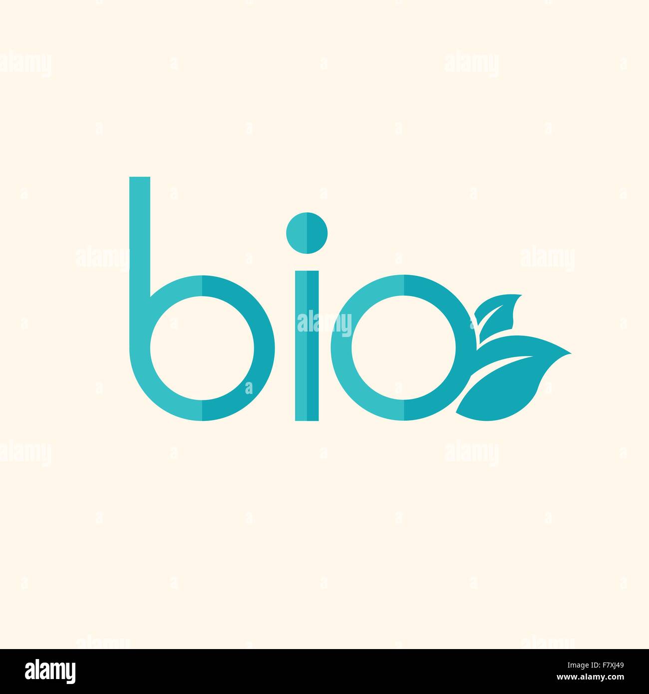 BIO-flach-Symbol Stock Vektor