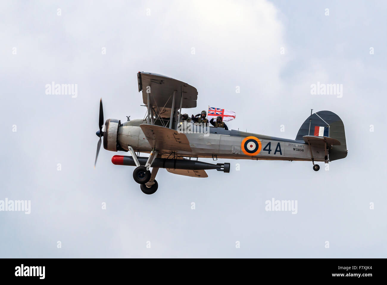 Die Fairey Swordfish-Anzeige auf der 2015 Southport Air Show Stockfoto