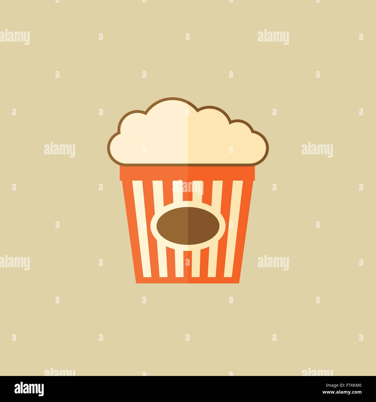 Popcorn. Essen-flach-Symbol Stock Vektor