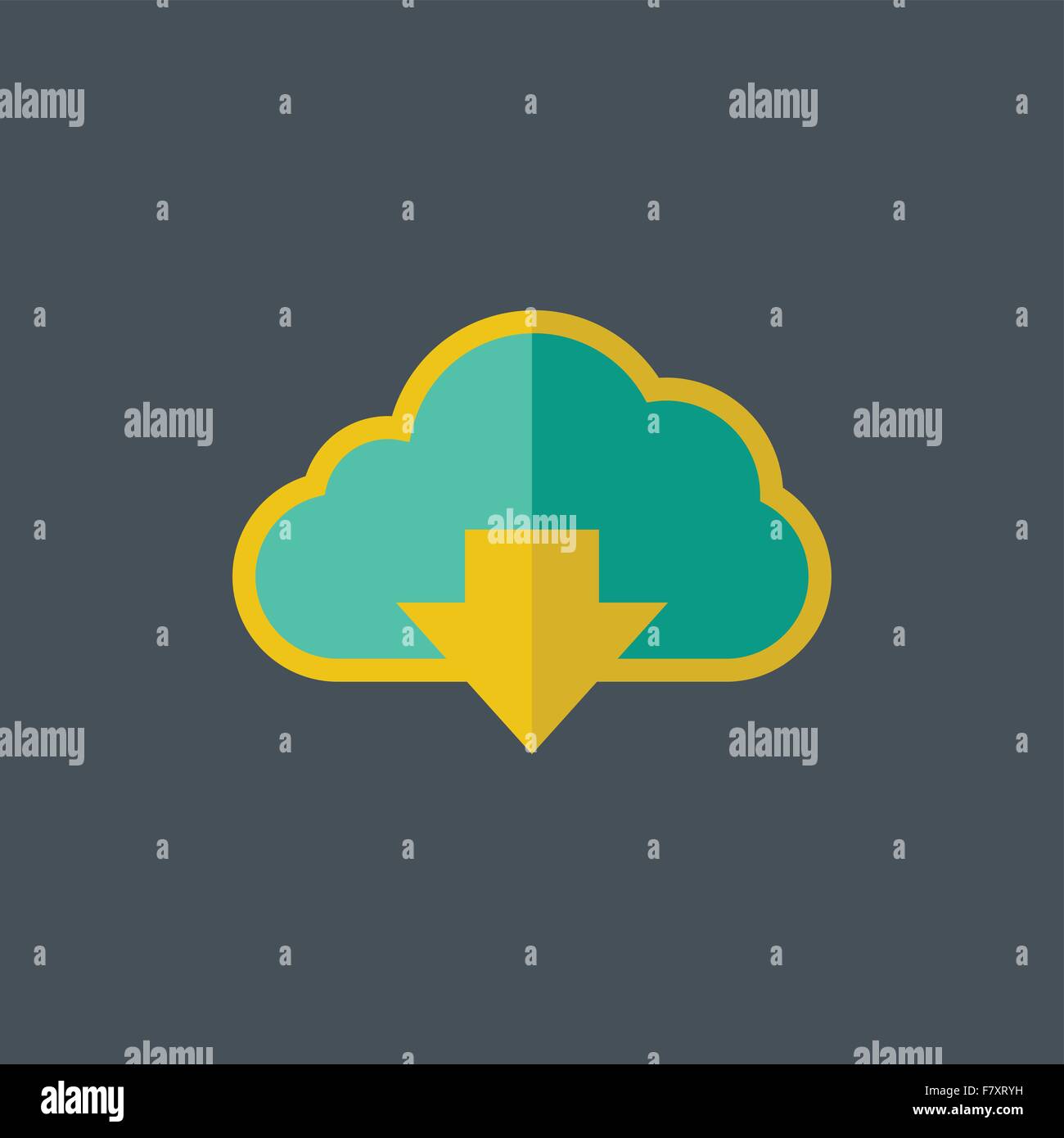 Laden Sie flache Symbol Stock Vektor