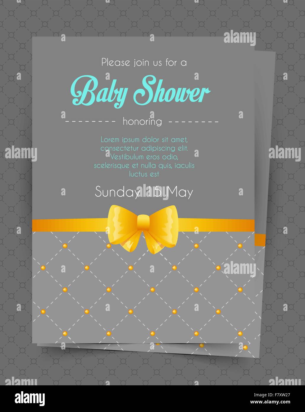 Baby-Dusche-Karte-Vorlage Stock Vektor