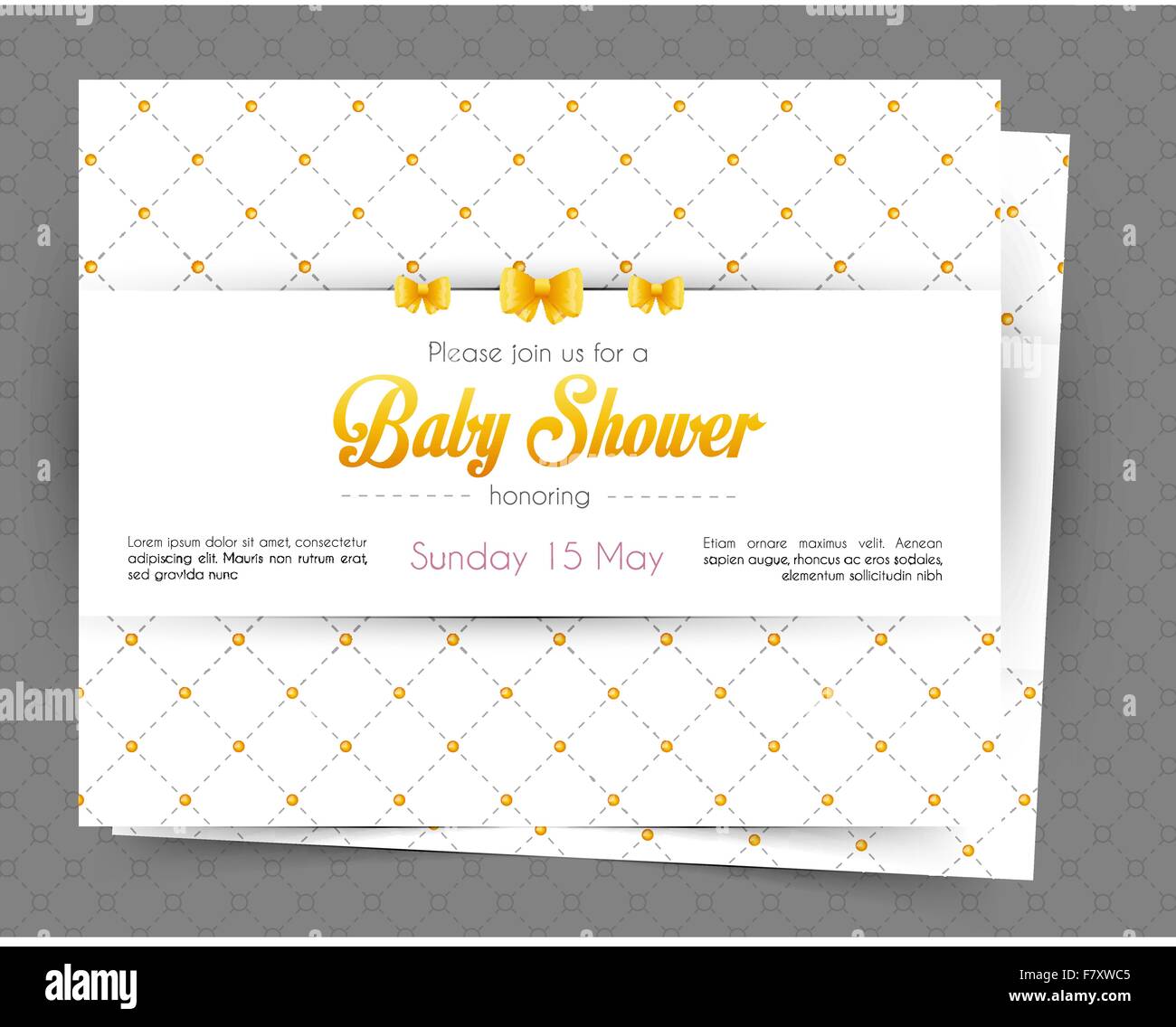 Baby-Dusche-Karte-Vorlage Stock Vektor