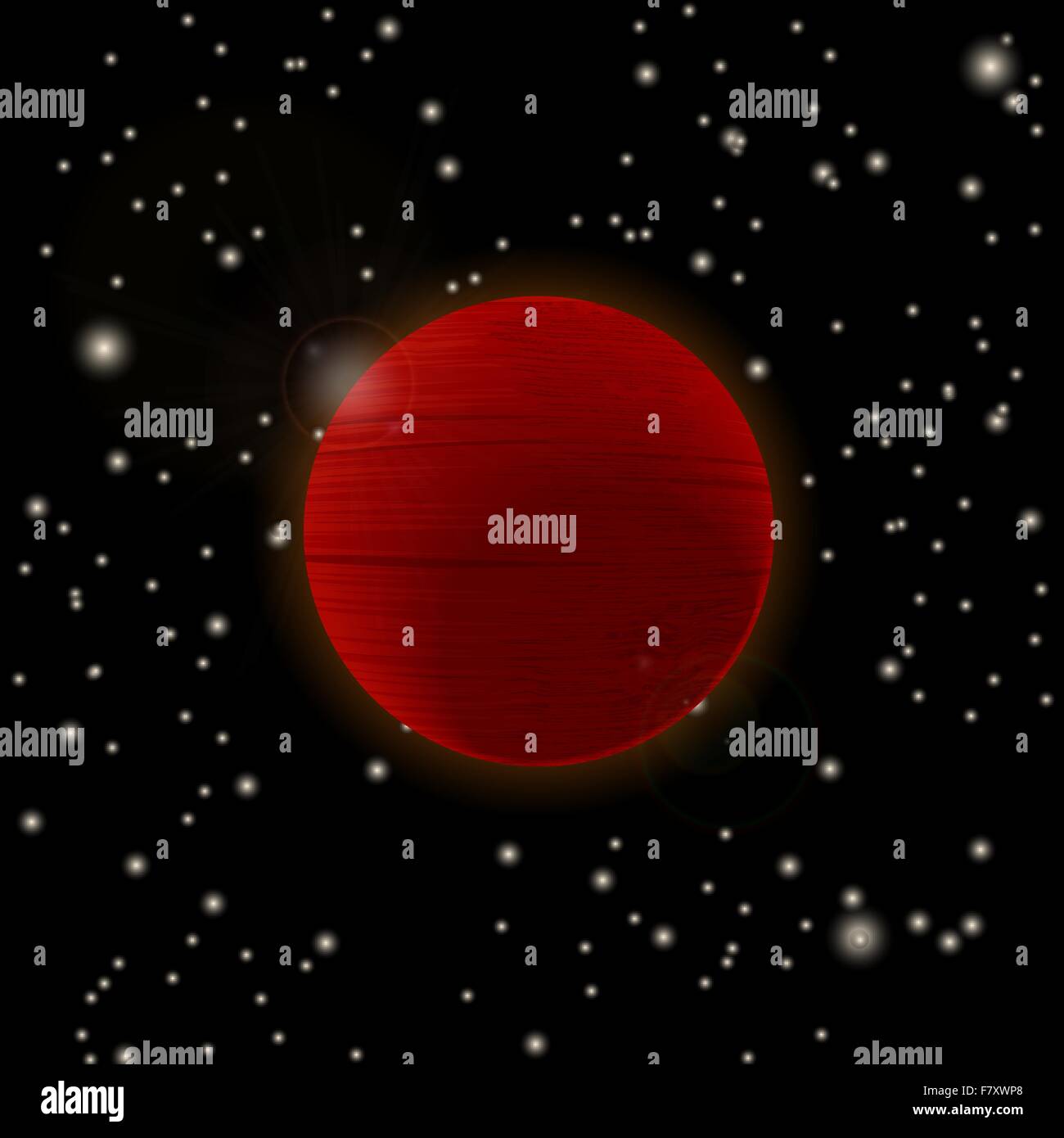 Symbol des roten Planeten Stock Vektor