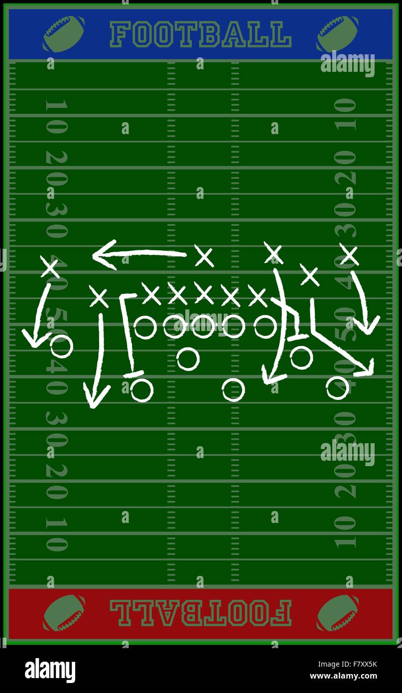 Fußball Feld gameplan Stock Vektor