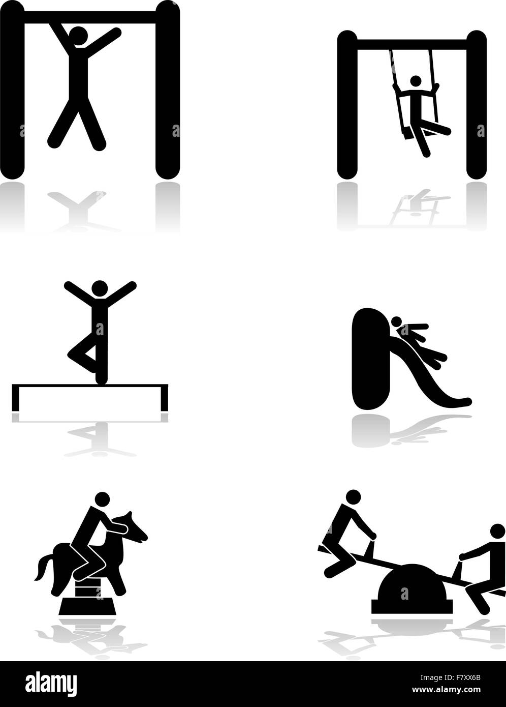 Spielplatz-Symbole Stock Vektor