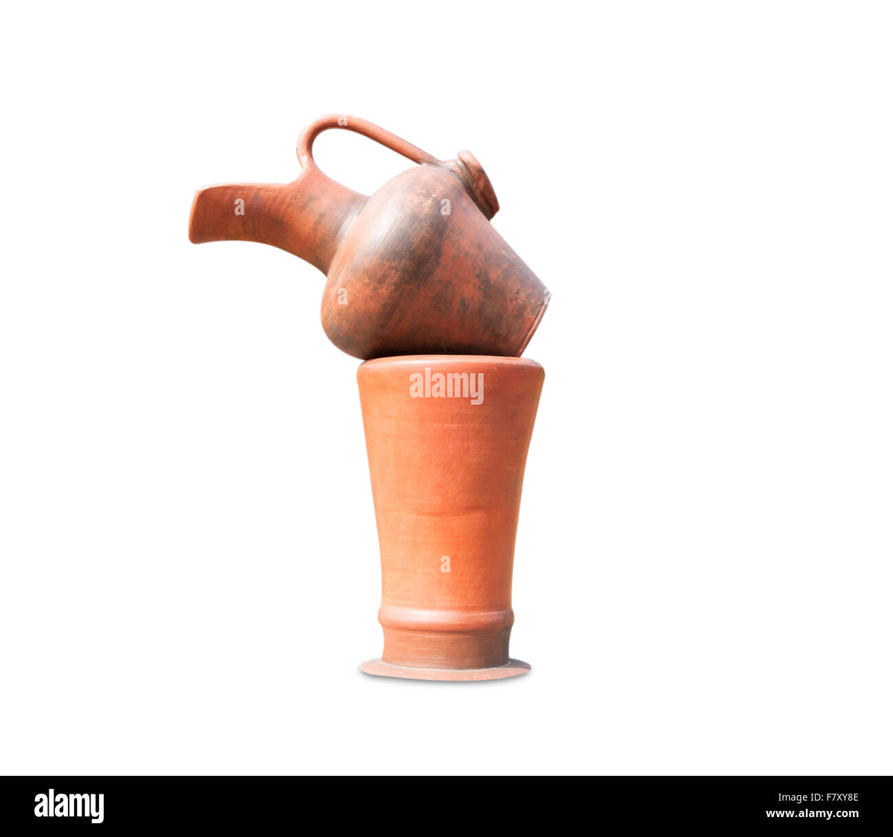 Keramik Kunsthandwerk alte Orange verwitterte alte. Stockfoto