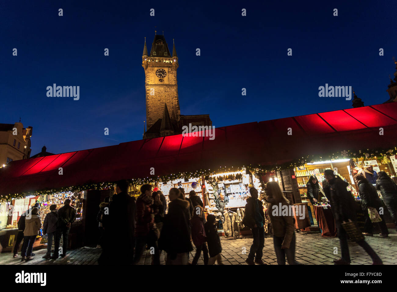 Altstädter Ring, Weihnachten Markt Prag, Tschechische Republik Stockfoto