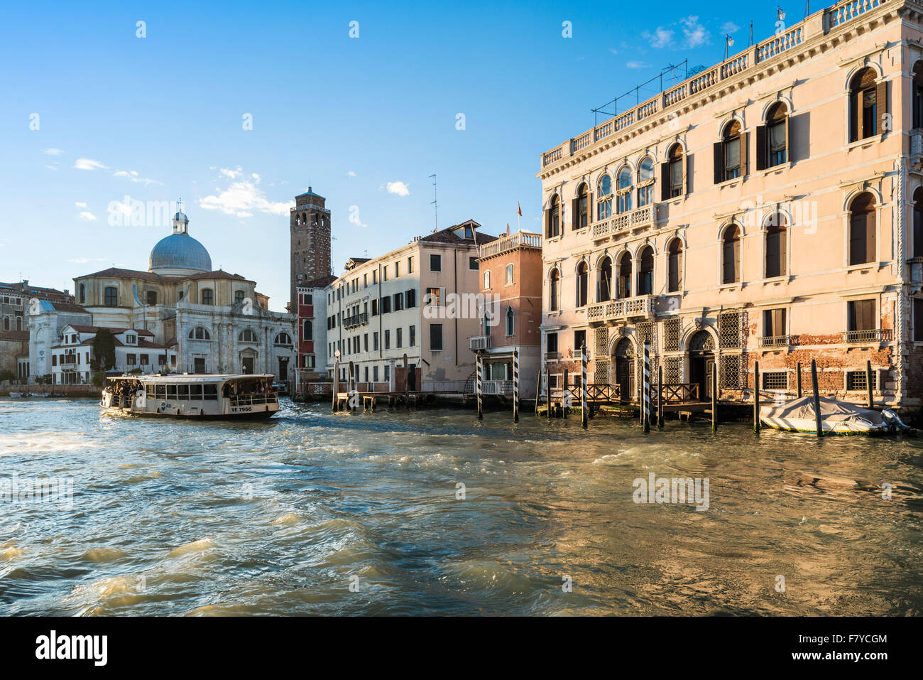 Canal Grande im Abendlicht, Cannaregio, Venedig, Italien Stockfoto