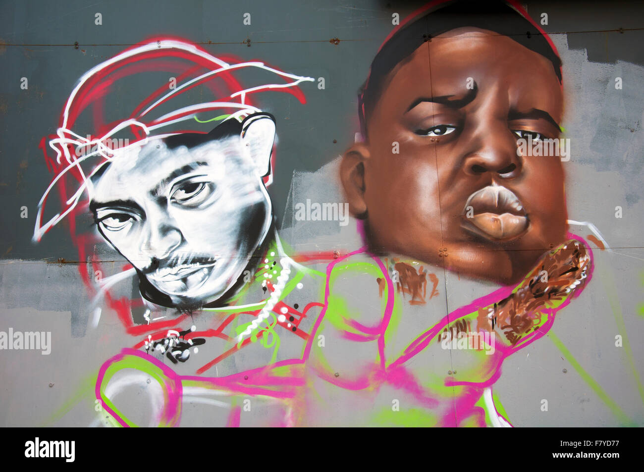 Detail der frischen und bunten Graffiti an der Wand in die Istiklal Caddesi, Istanbul, Türkei Stockfoto